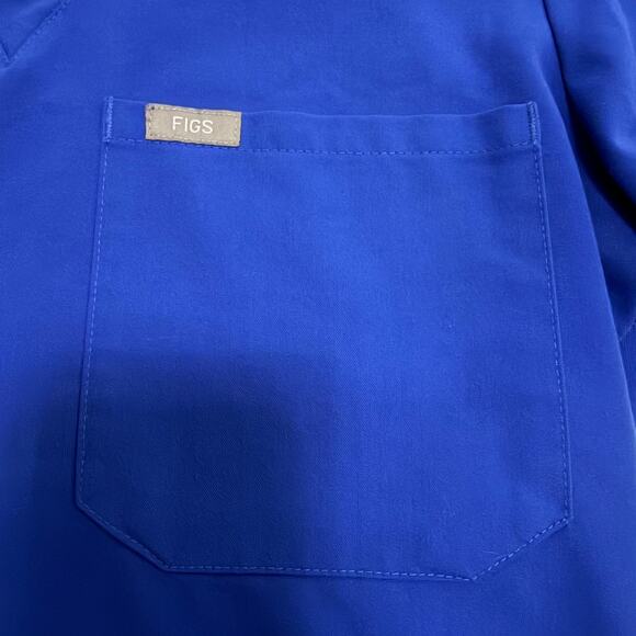 Figs blue scrub top sz XS nurse medical have some wear - Picture 2 of 12